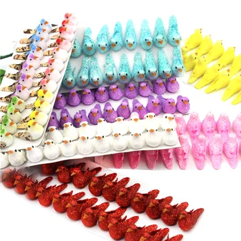 

Cheap 4pcs Foam Artificial Bird Flowers Supplies For Wedding Car Decoration DIY Scrapbooking Decorative Wreath Fake Flowers