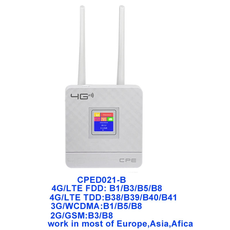 Беспроводной CPE 4G Wifi роутер портативный шлюз FDD TDD LTE WCDMA GSM глобальная разблокировка внешних антенн слот для sim-карты WAN/LAN порт - Цвет: CPED021-B