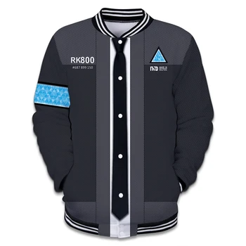 

2018 Detroit Became Human 3D Jacket New Fall Men's Detroit Became Human Jacket Fashion Jacket Men's & Women's Collar Jackets