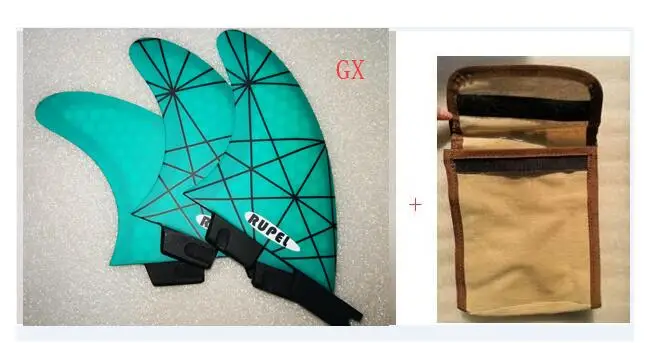 Маленькие FCS II плавники для серфинга GX FCS 2 комплект «плавников» для серфинга с ребром сумка для серфинга аксессуар - Цвет: GX FCSII bag  LOGO