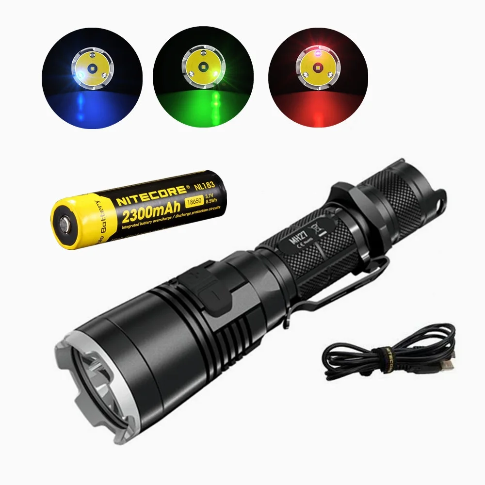 Светодиодный фонарик Nitecore MH27 с аккумулятором NL183 2300 мАч|torch flashlight|led flashlightnitecore mh27 |