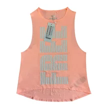 Бег Спортивный жилет Йога тренажерный зал топ, жилет высокое Поддержка тренировки с принтом букв Бег Фитнес дышащая майка