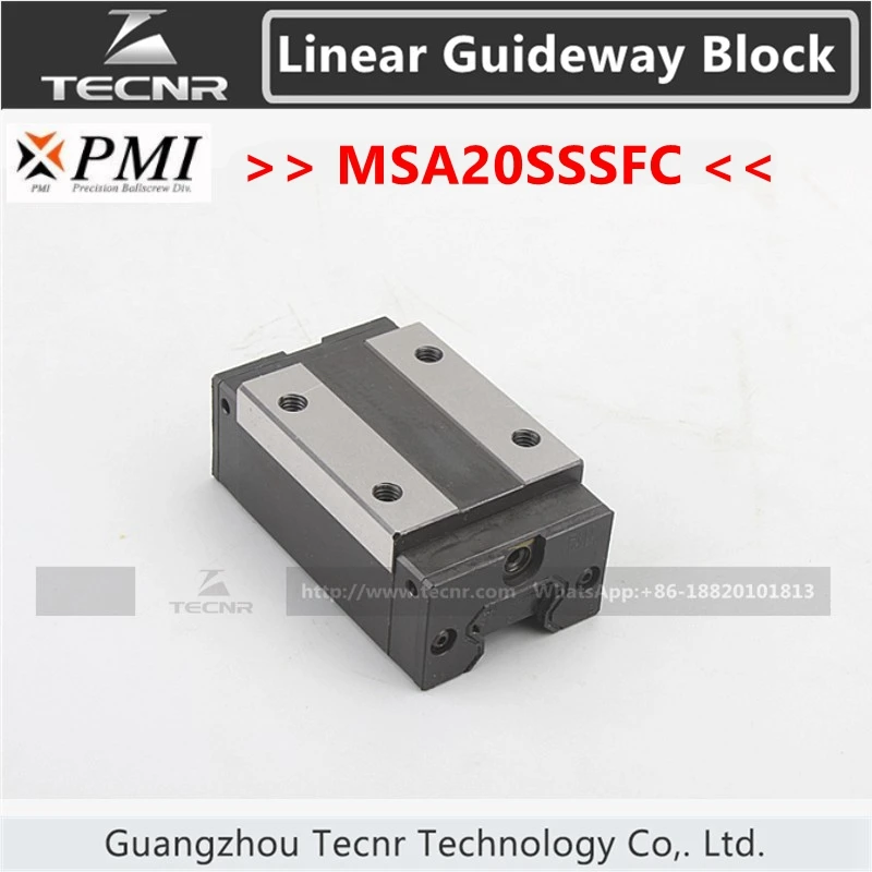  Taiwan PMI linear guideway slide carriage block MSA20S MSA20SSSFC slider for CO2 laser machine
