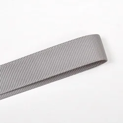 Elegant Grosgrain Ribbon Collection - Black, White, Silver, Red - Perfect for DIY Decorations and Wedding Parties, 100 Yards (Metal grey 017)