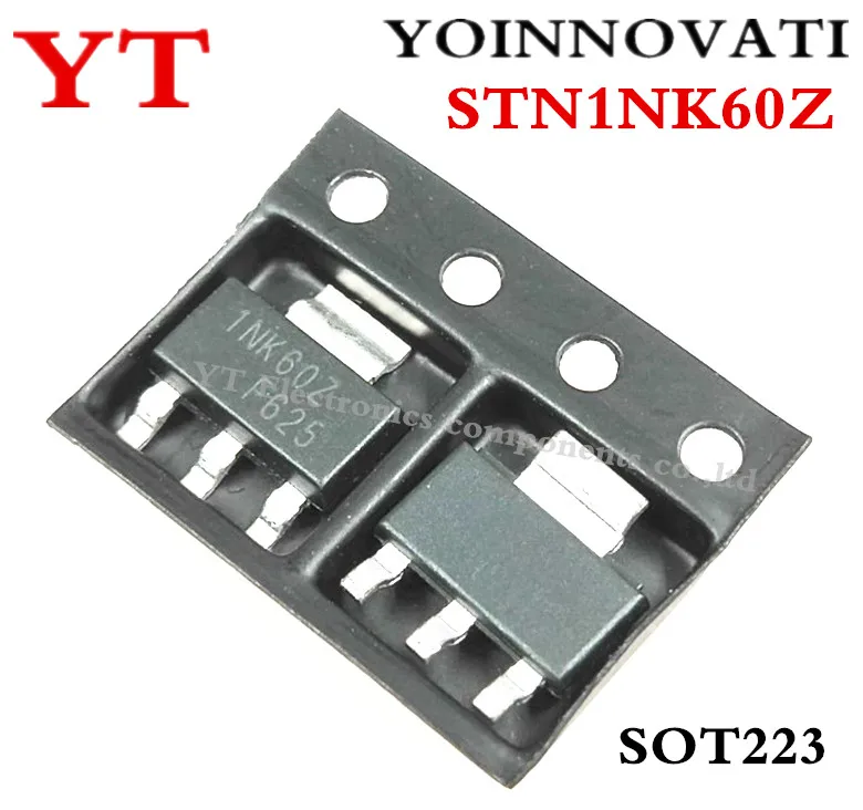 100 шт./лот STN1NK60Z 1NK60Z MOSFET N-CH 600V 300MA SOT223 IC лучшее качество | Электронные компоненты и