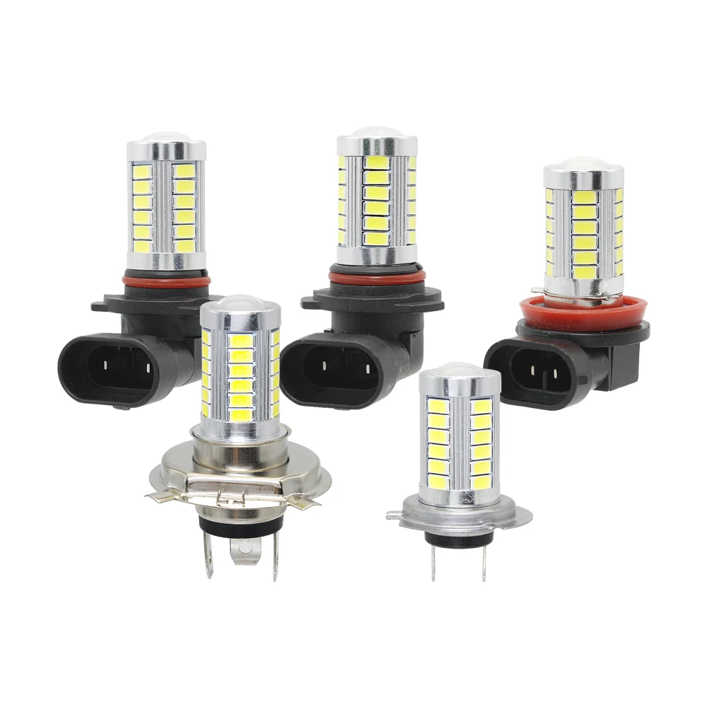 

1pcs H4 H7 LED Headlight 33 SMD 5630 5730 Car Fog Light Super Bright LED Auto Lamp Tail Bulbs H11 9005 9006 12V Pure White