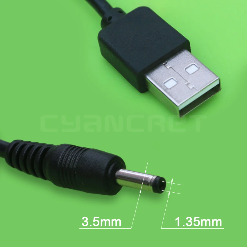 Кабель питания USB 2,0 в постоянный ток 3,5 мм x 1,35 мм 1,5 м 1A с поддержкой 5 В или 12 В Кабель зарядного устройства для настольной лампы планшета mp4-плеера