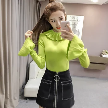 

women clothing 2017 spring autumn winter korean vestidos fashion cute sweet new thin pullovers knit sweaters female A4551