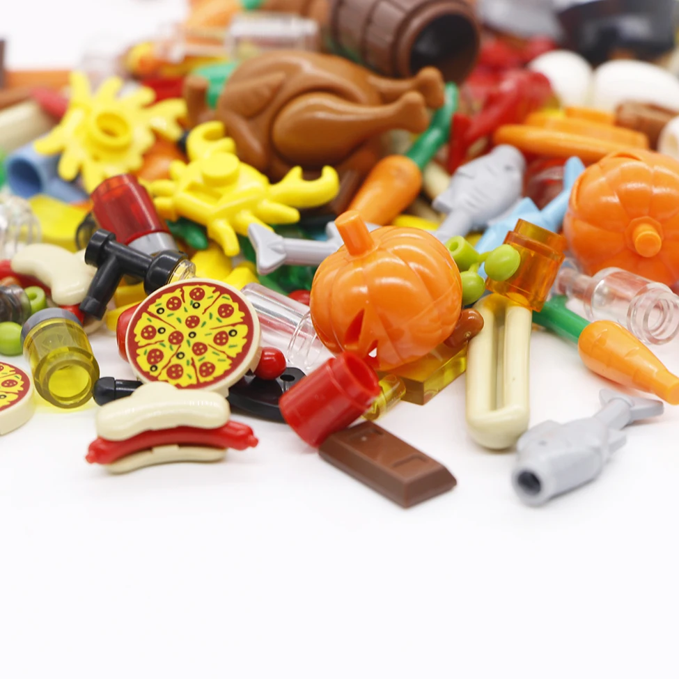 lego  Bread Fish Food Banana Cherry for Legoe City Blocks Bricks Toys for Children - 