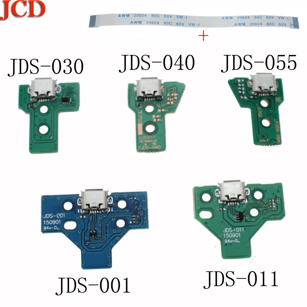 JCD JDS-001 JDS-011 JDS-030 JDS-040 JDS-055 USB плата с зарядным портом для PS4 контроллера DualShock 4 Ремонт Запчасти