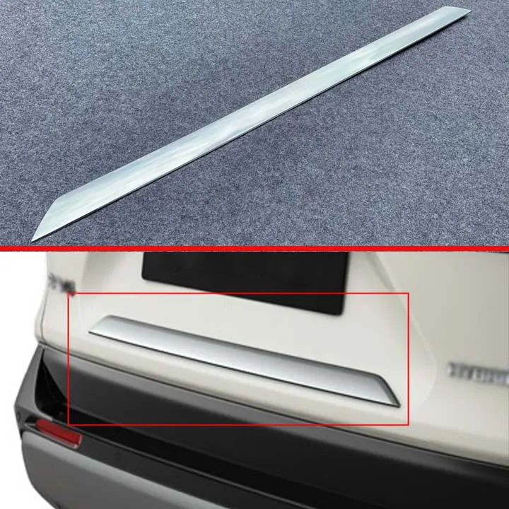 

For TOYOTA Rav4 (XA50) 2019 2020 Decorate Accessories ABS Chrome Rear license plate under the trim strip Sticker Garnish