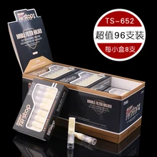 Двойные фильтры для сигарет одноразовый держатель для сигарет высокоэффективные фильтры для курения мужские гаджеты 96 шт./лот TS652