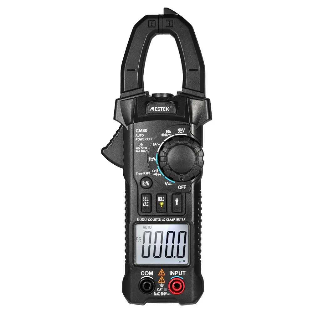 

Digital Clamp Meter True RMS LCD Multimeter AC DC Voltage Current Capacitance Continuity Test Frequency Measurement Tester