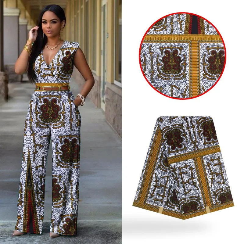 

Newest Guarantee Real Dutch Wax Fabric Ankara Wax Prints High Quality Robe Pagne Wax 6yards African Ankara Batik Fabric Cotton