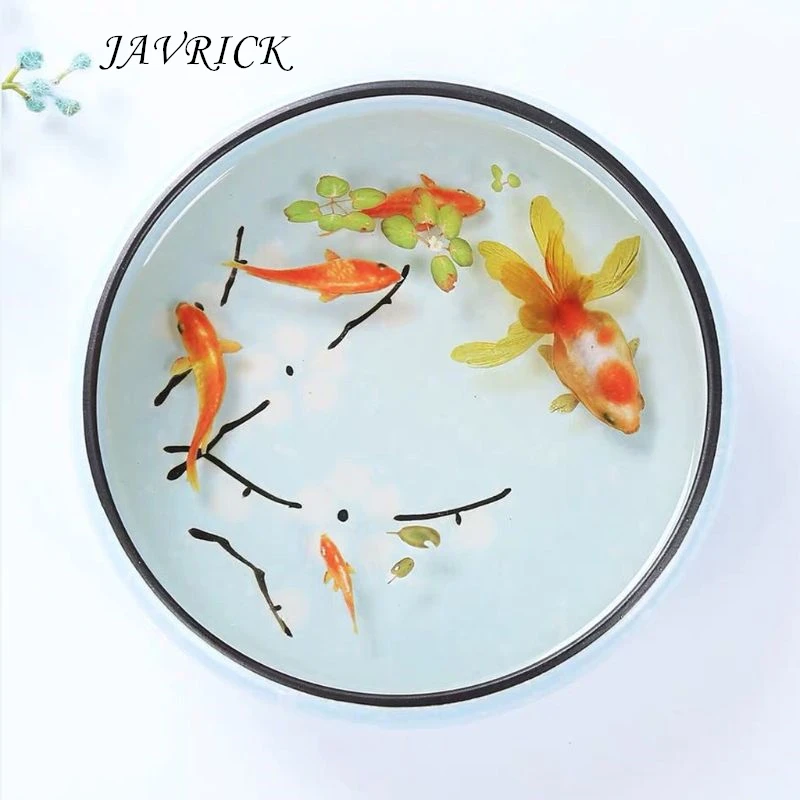 

Simulation Fish Leaves Duckweed Stickers Resin Goldfish Painting DIY Crafts