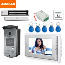 7″ Screen Video Door Phone Intercom system 5-RFID Card + 180kg Electric Magnetic Lock+ Door Exit video doorbell visual intercom