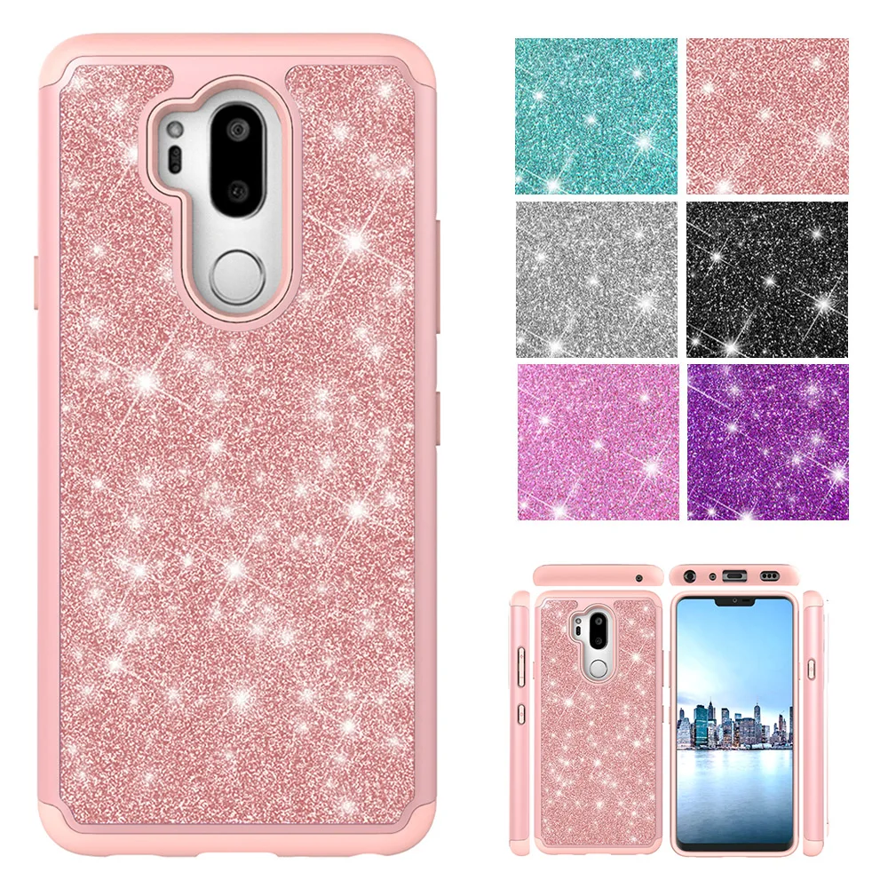 Fashion Bling Shining Powder Sequins Phone Case For LG G7 ThinQ Cover