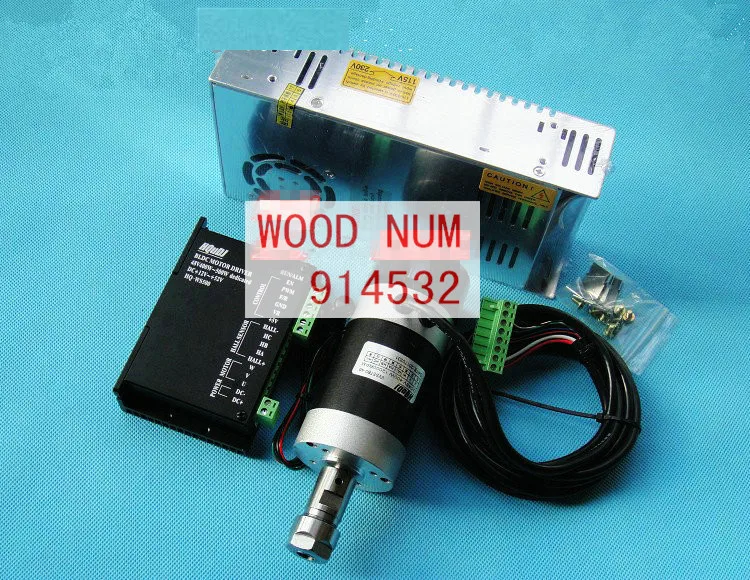 ER16 ~ 48V 400W с воздушным охлаждением бесщеточный двигатель шпинделя постоянного