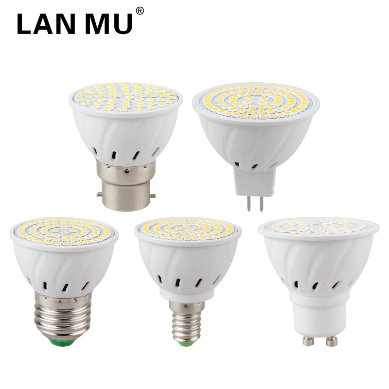 E27 E14 MR16 GU10 B22 Lampada LED Bulb 110V 220V Bombillas LED Lamp Spotlight 48 60 80 LED 2835 SMD Lighting