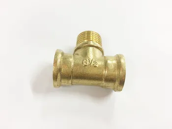 

free shipping Copper pipe fitting G1/2" tee Pipe fitting, plumbing copper fittings, copper three contact