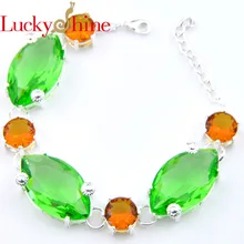 Lucky Shine праздничный подарок огненный конь глаз зеленый кварц кристалл цепи браслеты Россия Австралия свадебные браслеты продвижение