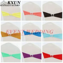 100 шт. в партии, лента из лайкры, подвязка из спандекса для стула, галстук-бабочка, пряжка для стула, украшение для мероприятий, вечеринок, свадьбы