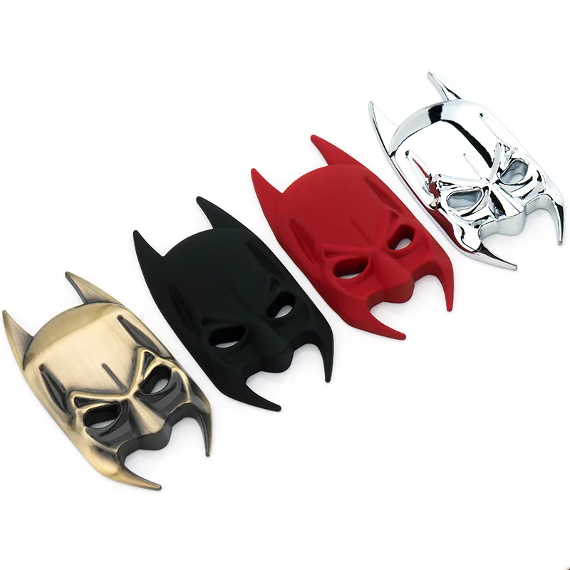 SUKO 3D Batman mask logo auto parts batman metal sticker hero batman emblem for ford BMW tail