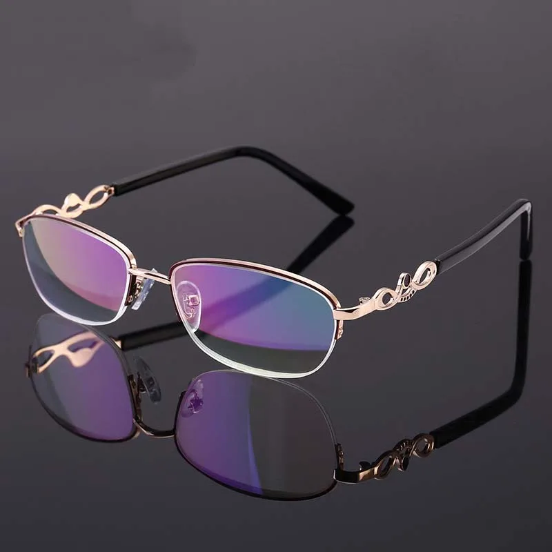 Модные очки для пресбиопии, очки для чтения, женские роскошные брендовые Золотые очки без оправы, очки Gafas+ 1,0~ 4,0 диоптрий