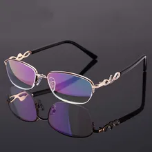 Модные очки для пресбиопии, очки для чтения, женские роскошные брендовые Золотые очки без оправы, очки Gafas+ 1,0~ 4,0 диоптрий