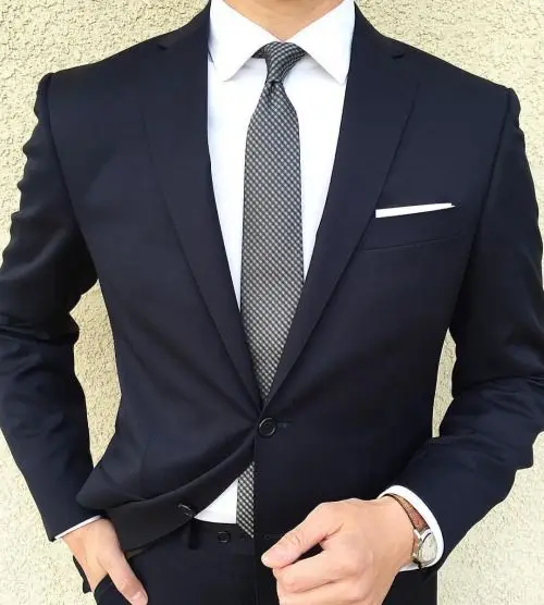 Trajes de cena de graduación de boda azul marino hechos a medida para hombres 2 piezas Slim Fit novio esmoquin traje de mejor chaqueta masculino|dinner suits for menbest men