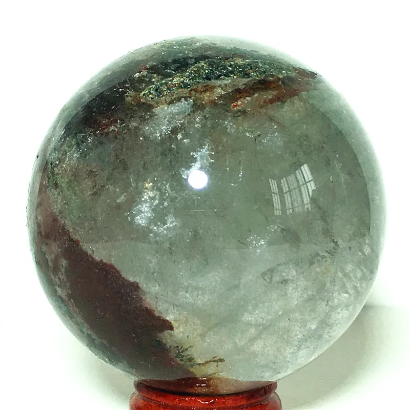 

Ball Narural ghost quartz Crystal Stone and craft reiki healing Decorative ball