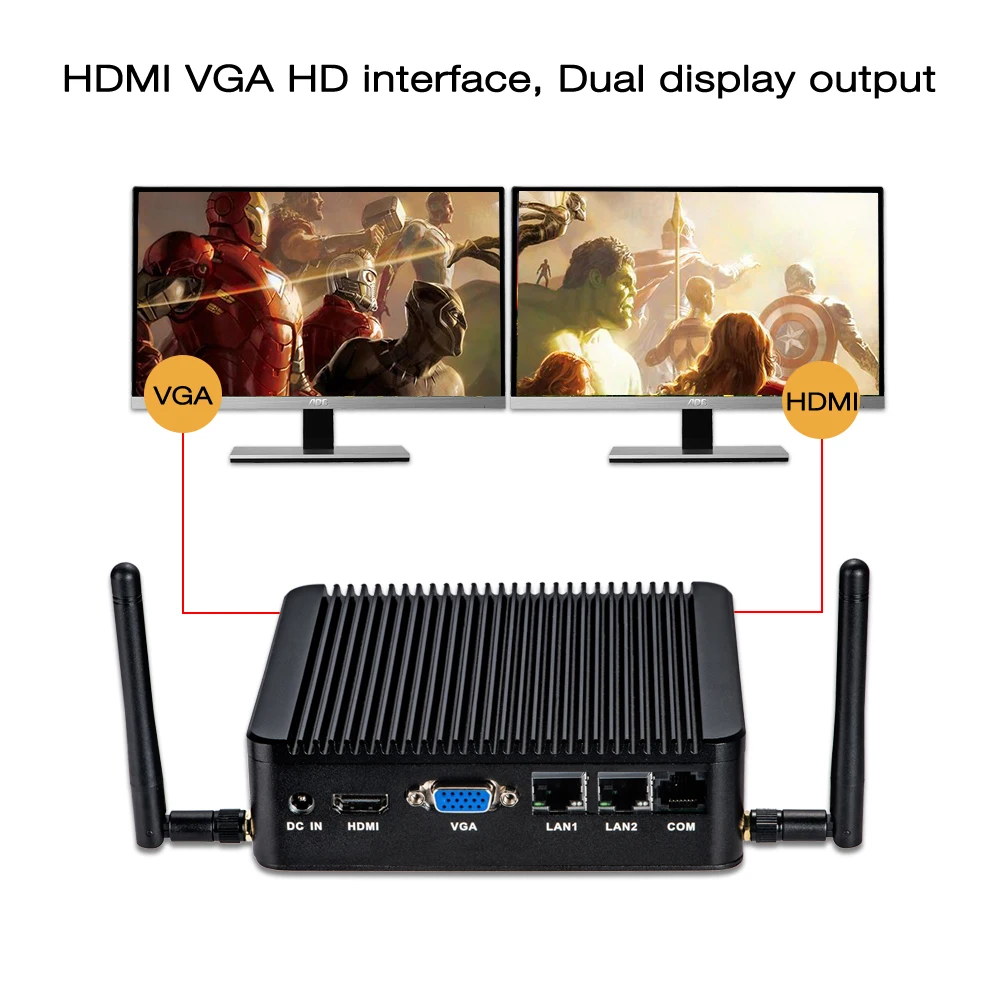 Купить безвентиляторный мини-пк Intel для Windows 10: процессор Celeron ...