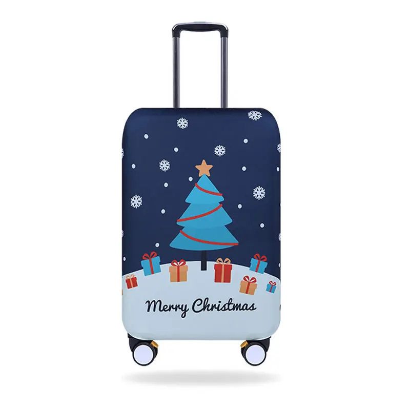 Elastic Christmas Tree Snow Design Luggage Covers Travel Suitcase