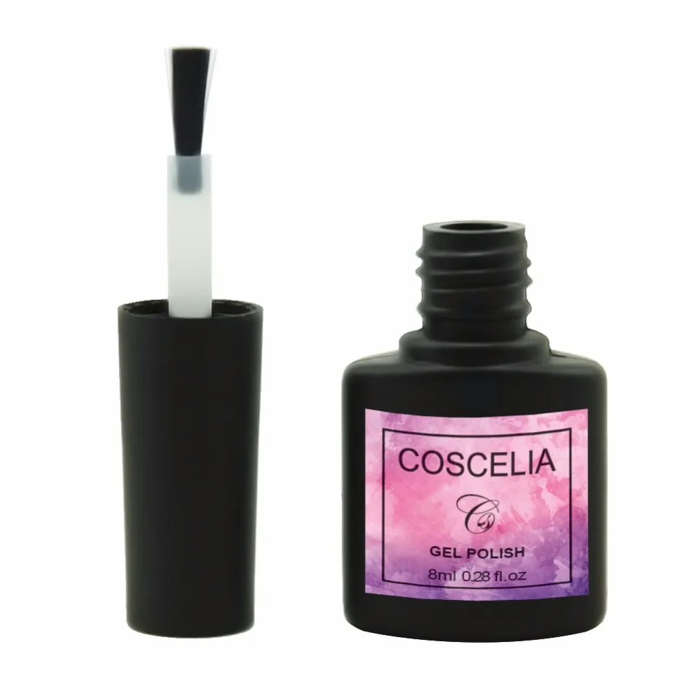 Nuevo envío gratis diseño de decoración de uñas manicura COSCELIA 40 colores 8 Ml remojo de esmalte Gel esmalte UV Gel esmalte uñas barniz