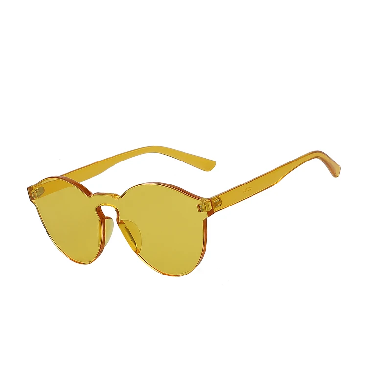 XIU Круглые Солнцезащитные очки для мужчин и женщин забавные модные очки в летнем стиле брендовые дизайнерские солнцезащитные очки UV400 - Цвет линз: Orange