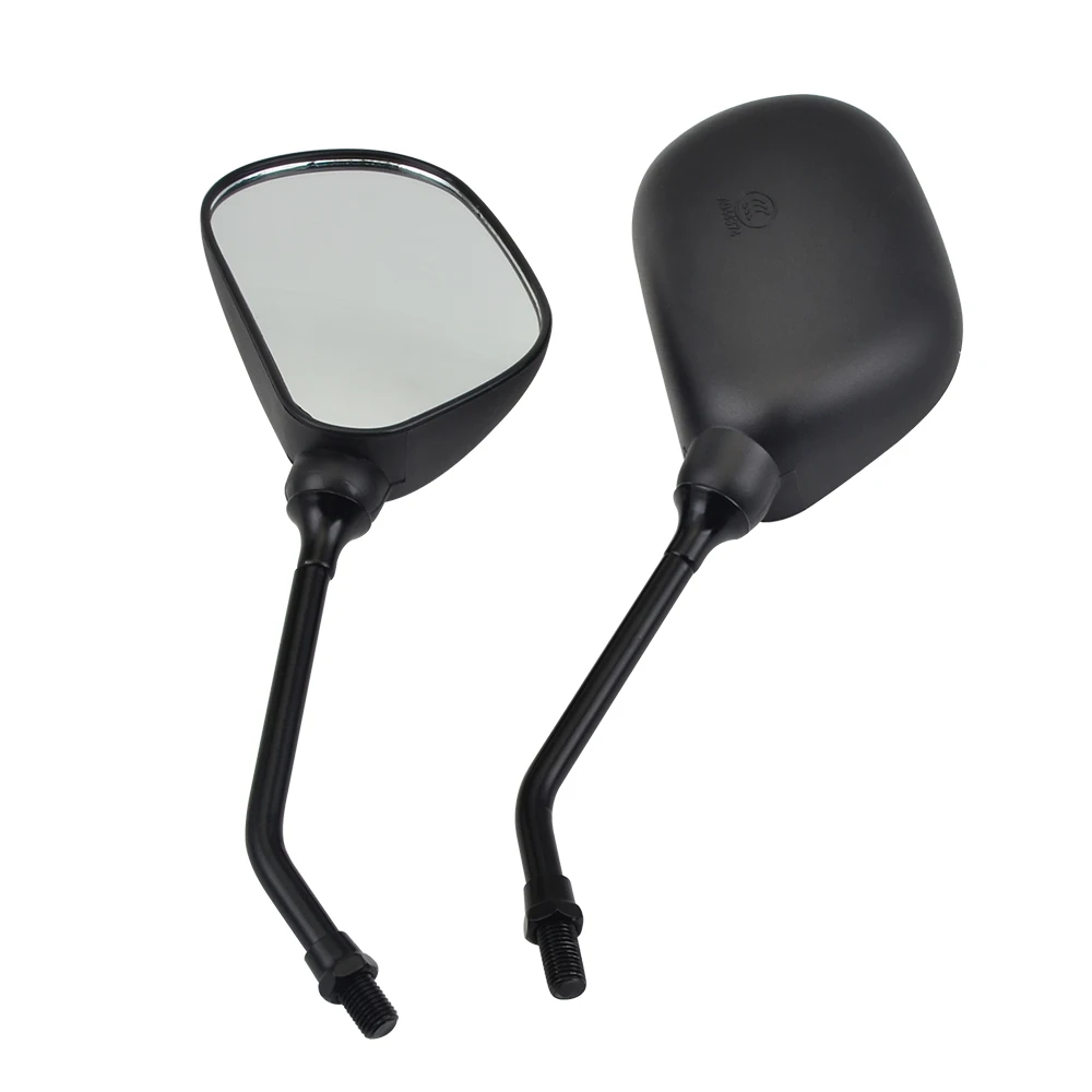 For Yamaha YBR125 Motorcycle Mirrors Pair Black With 10mm M10 Screw Type Fixing