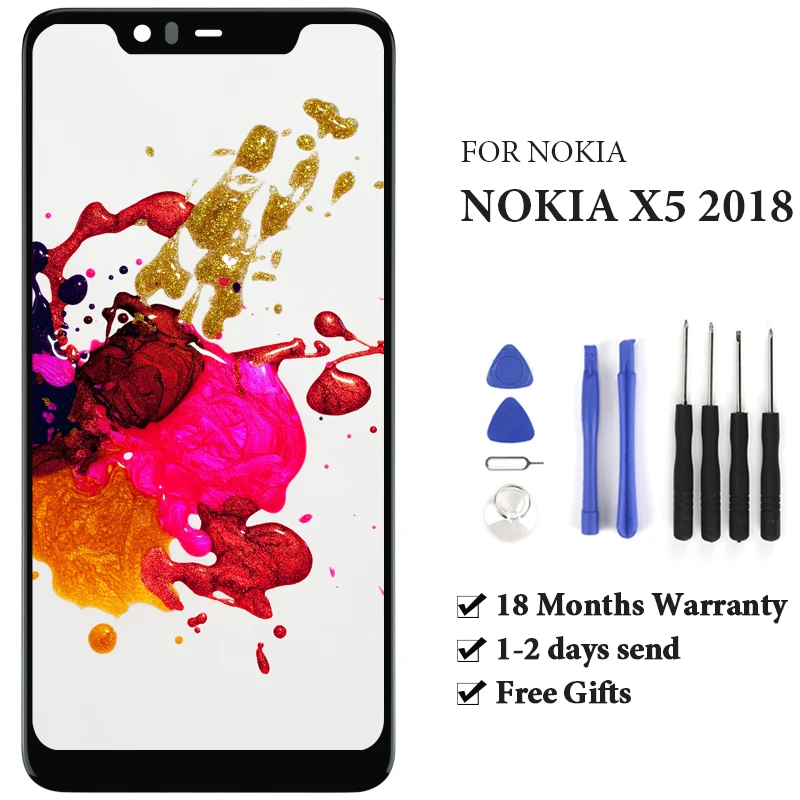 Запасные части для Nokia 5 1 Plus TA-1109 TA-1099 ЖК-дисплей X5 2018 с сенсорным экраном в сборе |