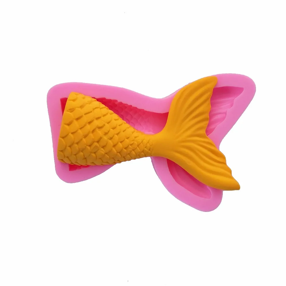

9574 Big and Small Size Mermaid Forktail Silicone Fondant Mold Sugar Mold Chocolate Mold Cake Decoration Mold DIY Mold