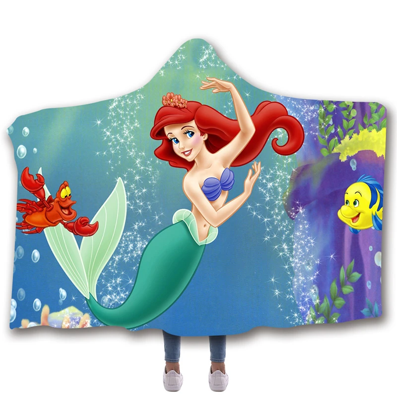 

Fans Wear The Mermaid Hoodies Anime Frozen Unisex Winter Hoodie Casual Coat Hoody Sleeveless Cosplay Costume Blanket