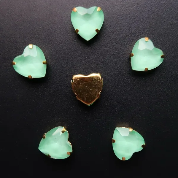 A9 Peridot 20 шт/п золотые коготь настройки желе конфеты и AB стекло Кристалл 10 мм в форме сердца пришить стразы ботинки с бусинами сумки ручной работы diy отделка - Цвет: A9 Peridot