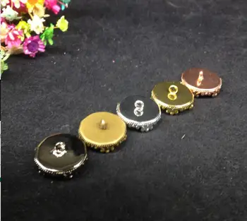 

20pcs 5 Colors Inner Size 15mm Copper Blank Cufflink Tray Buttons /Pendants Base Cabochon Setting Cameo Bezels Base Diy Jewely