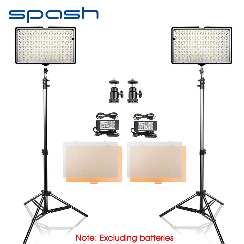 

spash TL-240S LED Video Light 2 in 1 Kit Camera Photo Studio Lamp led Studio Light Panel Photography Lighting with Tripod CRI 93