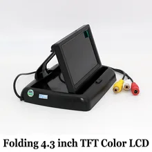 Складной 4.3 Дюймов Цветной tft LCD HD Экран Монитора Автомобиля Датчик Парковки Видео Монитор Заднего Вида Автомобиля Резервного Копирования для Камера Заднего вида