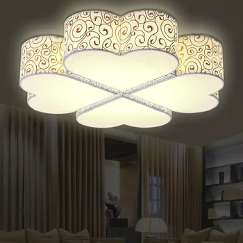 

Creative four-leaf grass warm Led ceiling lights plafond lamp for home living room lights ceiling light fixture Kitchen lamps
