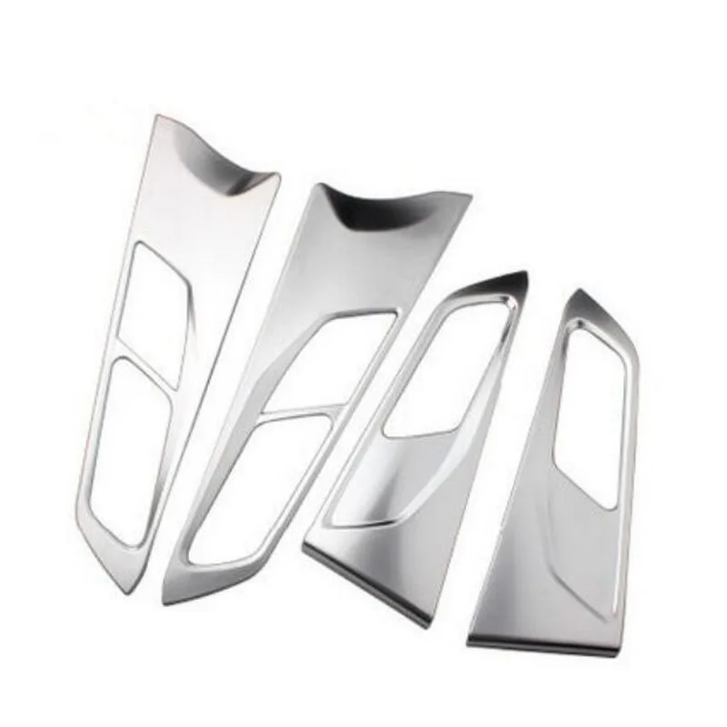 Tonlinker встроенный в дверь автомобиля ручка чехол наклейка для peugeot 308 T9-19 Автомобиль Стайлинг 4 шт. ABS углеродное покрытие стикер - Название цвета: ABS Silver matte