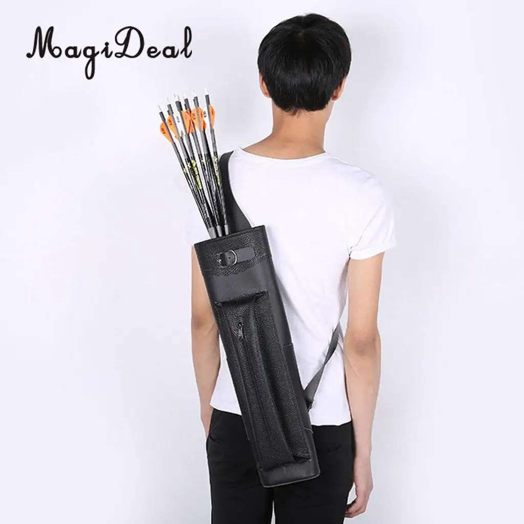 

MagiDeal Thick Microfiber Hunting Back Archery Quiver Bow Arrow Holder Bag Black