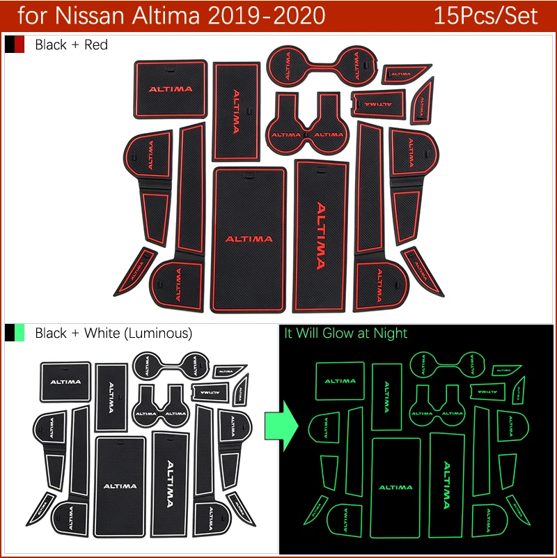 15 шт./компл. Противоскользящий коврик для телефона резиновые ворота шлифовальные маты подстаканник для Nissan Altima L34 аксессуары автомобильные наклейки