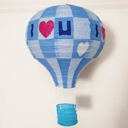 1 шт. 14 дюймов 35 см многоцветный воздушный шар бумажный фонарь фонарики желаний для дня рождения Свадебная вечеринка Декор подвесной фонарь s - Цвет: blue LOVE