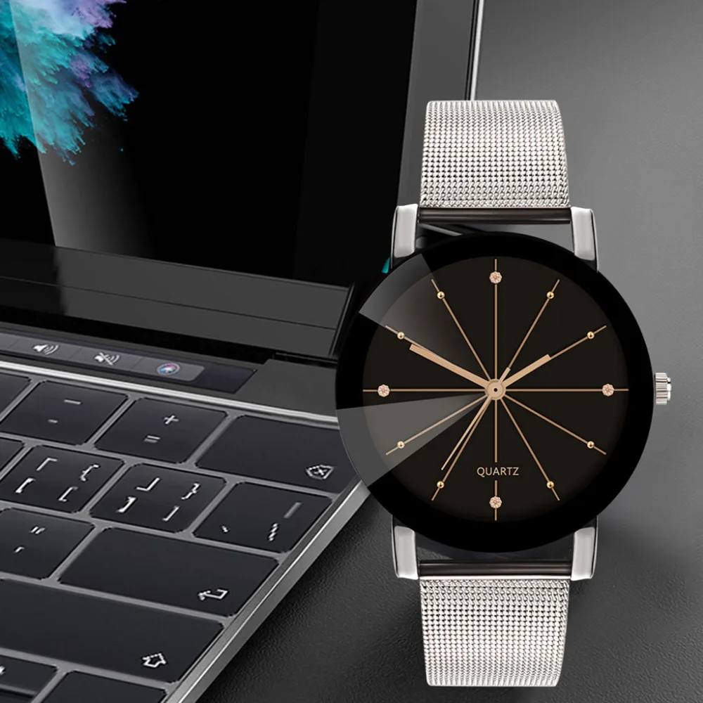 

Unisex Luxury Lovers Watches Stainless Steel Dial Casual Quartz Watch Bracele Men watch women watches Clock relogio masculinoA40