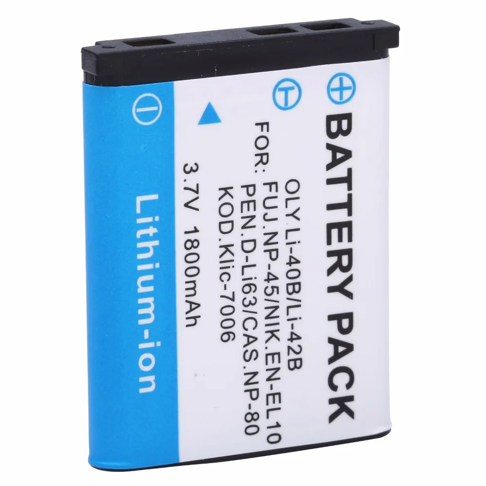 

Probty Li-40B LI-42B LI40B LI42B Li-ion Batteries For OLYMPUS U700 U710 FE230 FE340 FE290 FE360 Camera 1800mAh For Nikon EN-EL10